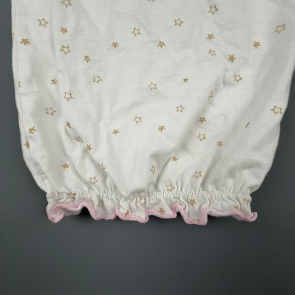 Mud Pie Baby Gown 0-3 Months Rainbow Applique Star Print Cotton Sleeper - Picture 4 of 7